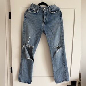 Agolde Light Blue Distressed 90s Jeans